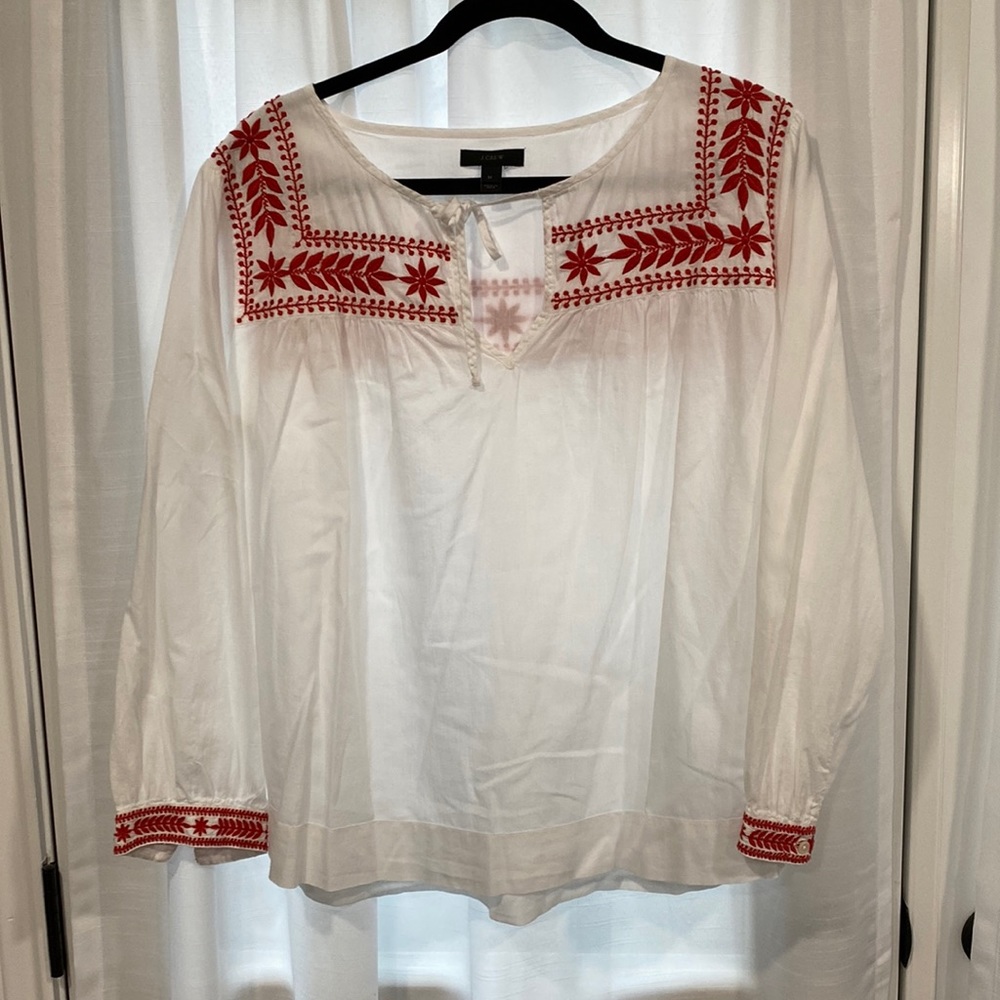 Medium White J.Crew Blouse